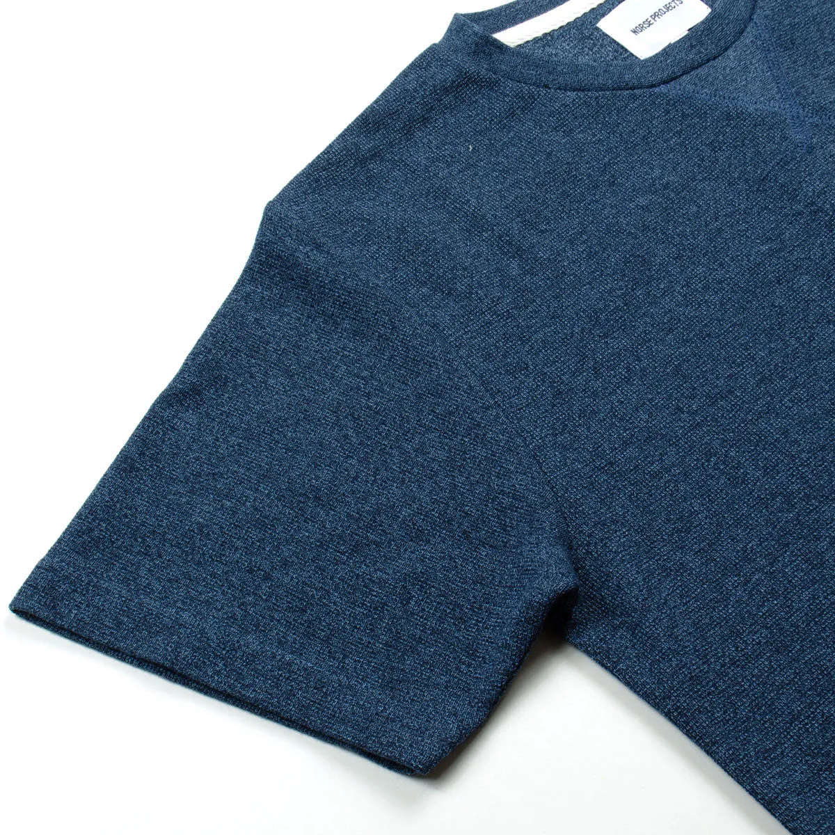 Norse Projects Niels Sport Waffle T-shirt - Boundary Blue/Navy