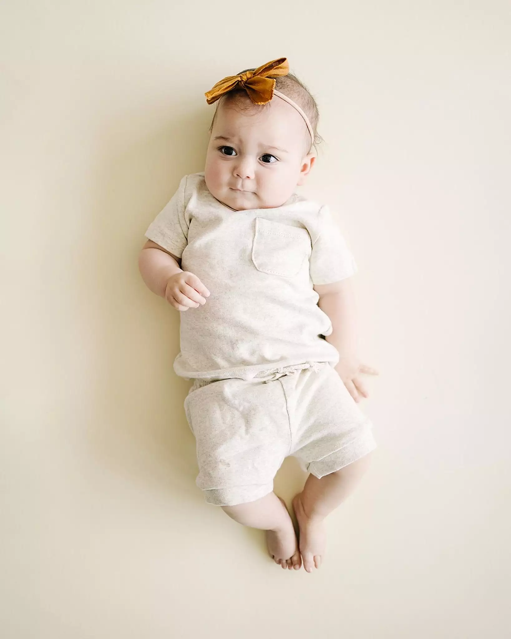 Oatmeal Pocket Shorts Set