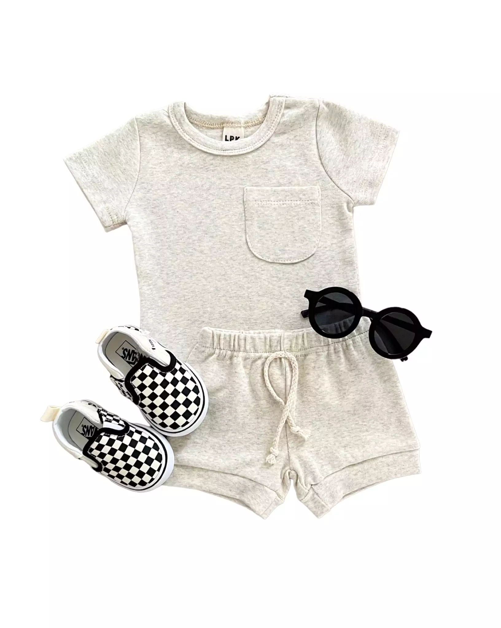 Oatmeal Pocket Shorts Set