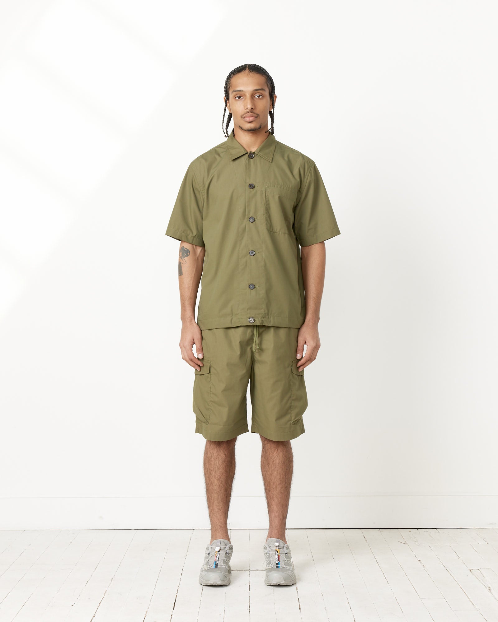 Olive Tech Overshirt