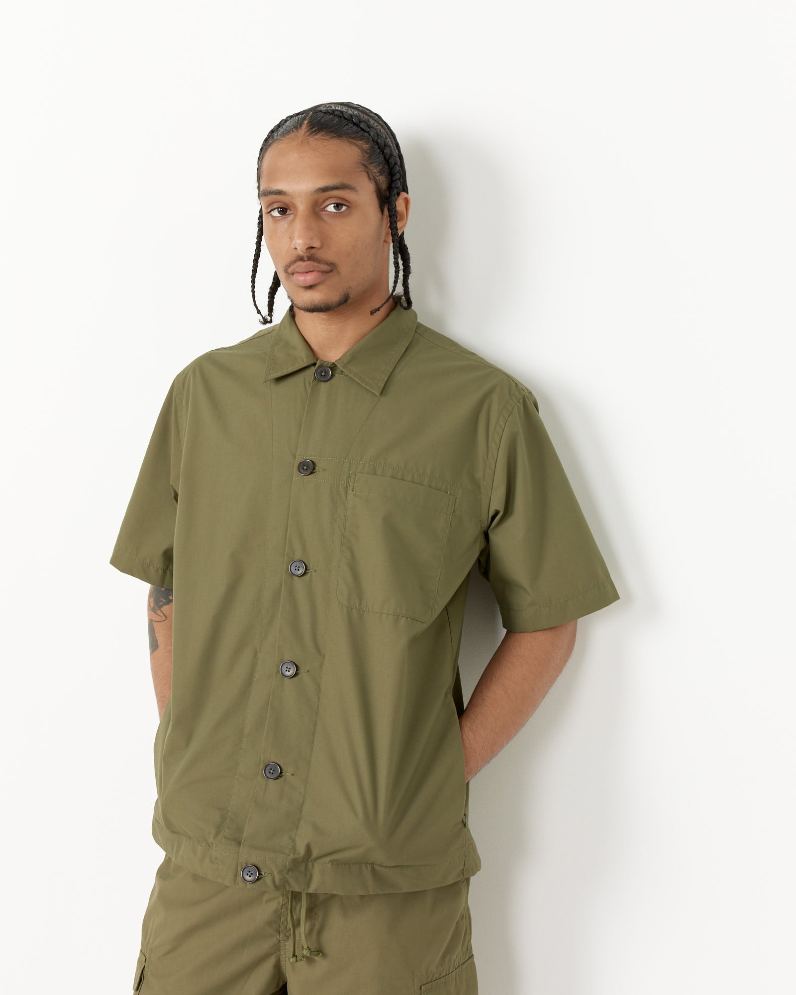 Olive Tech Overshirt