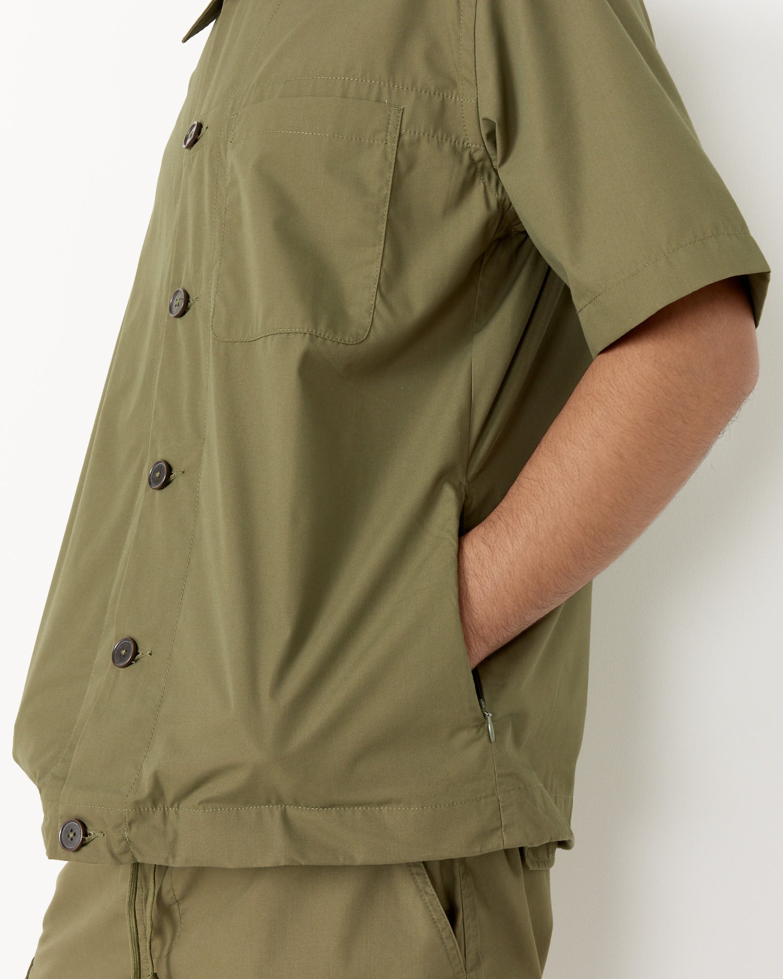 Olive Tech Overshirt