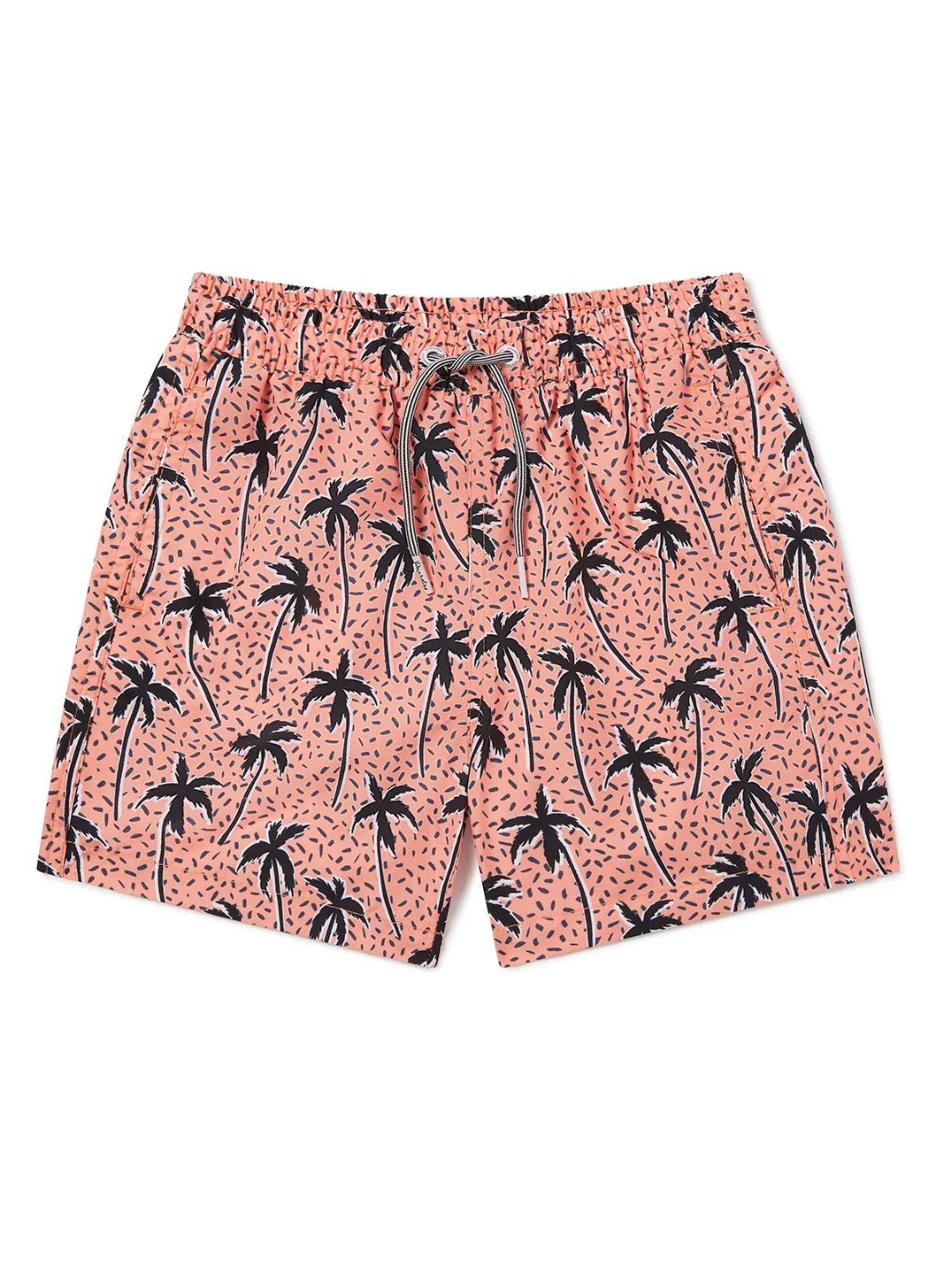 Orange Palm Swimming Shorts