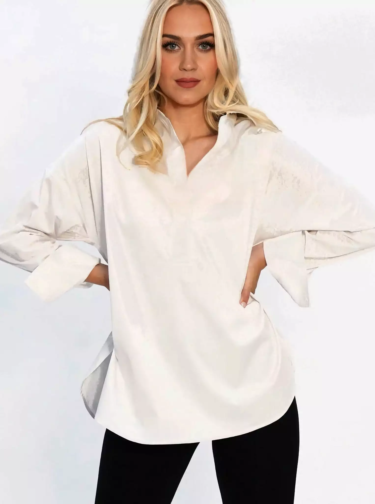 Organic Cotton Pullover Shirt - The Murray (White)