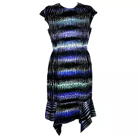 Peter Pilotto Tiger Purple Digital Print Midi Dress M