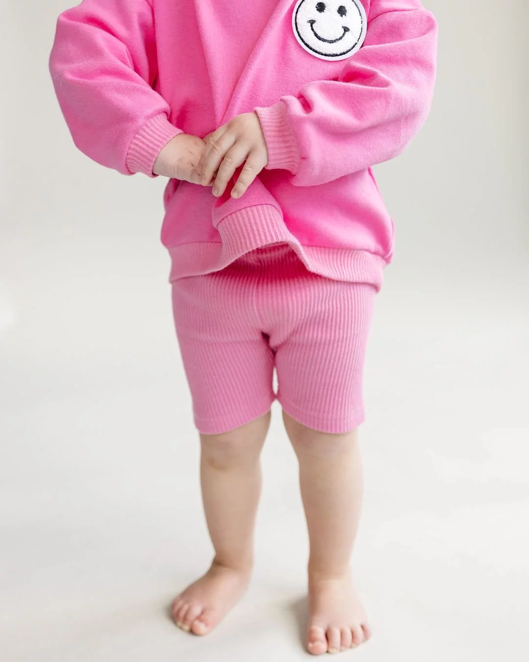 Pink Biker Shorts Set