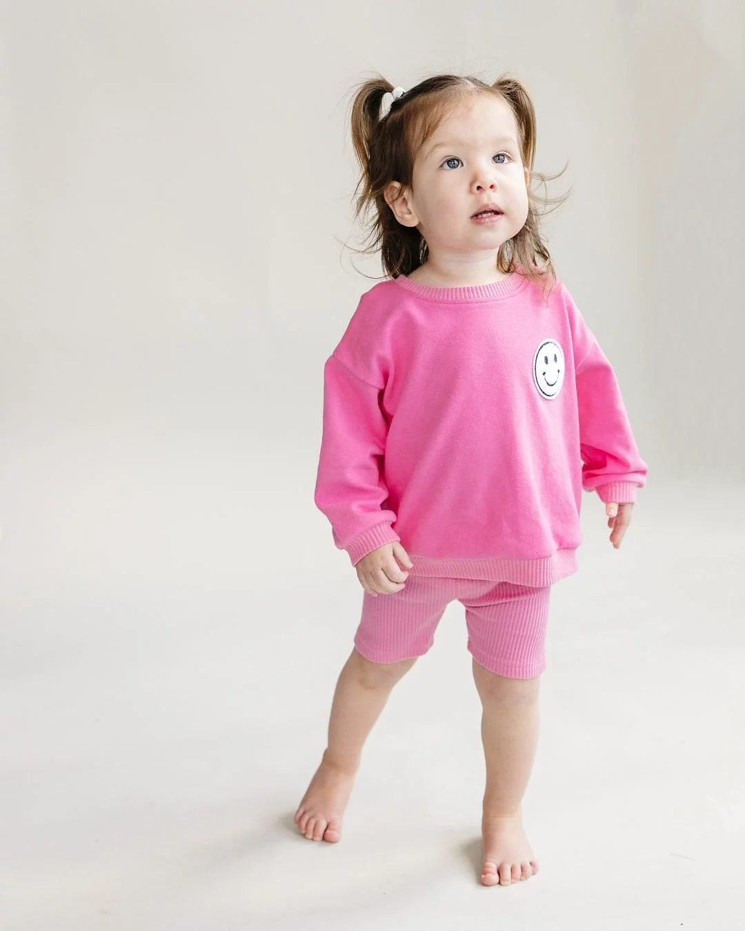 Pink Biker Shorts Set