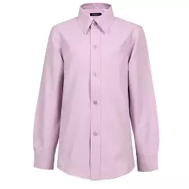 Pink textured dress shirt for boys.