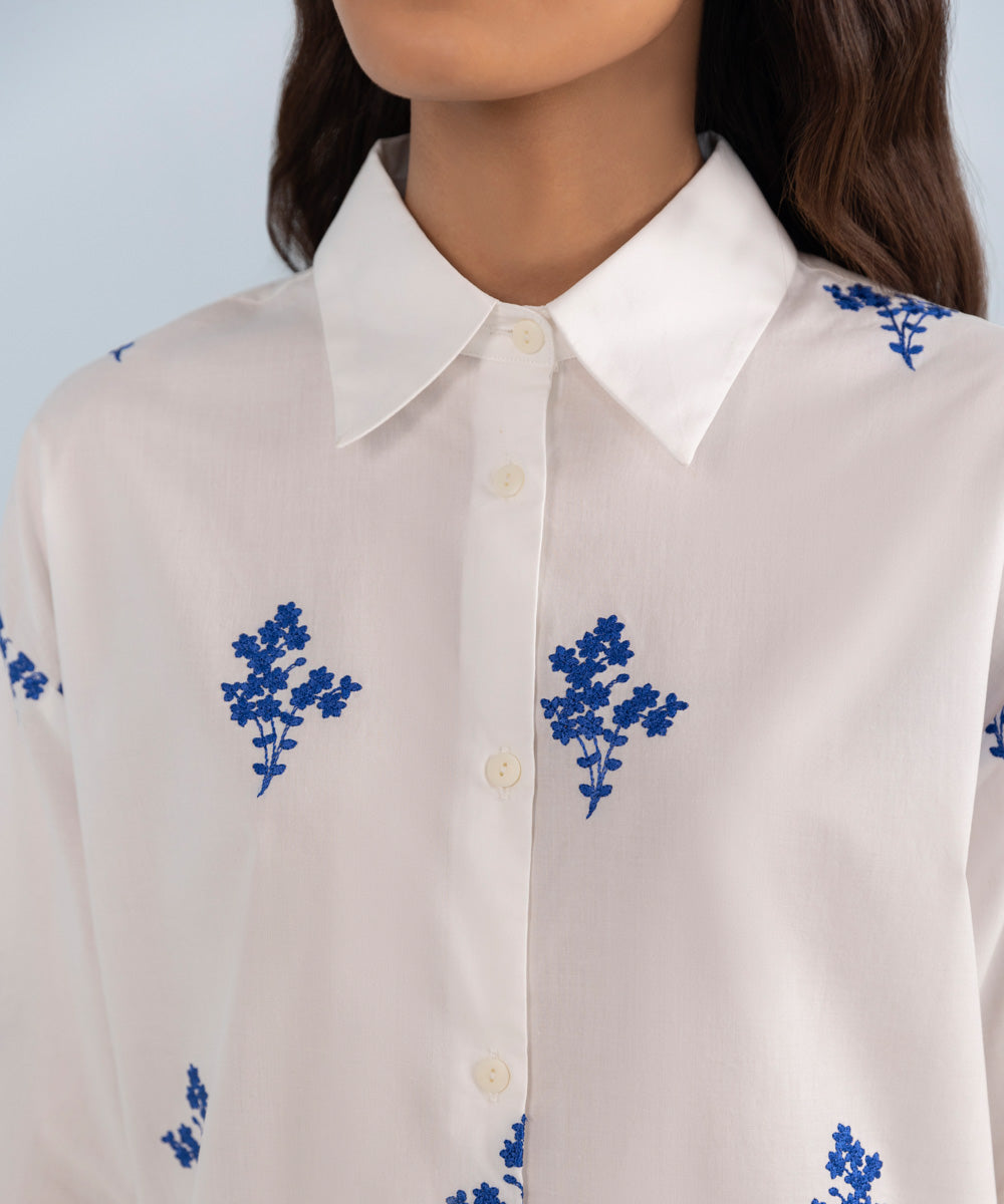 Plus Size Embroidered Blouse