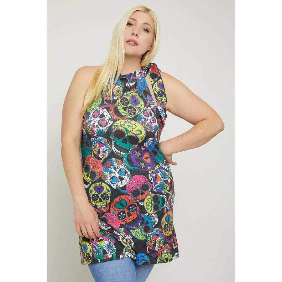 plus size sugar skull dress