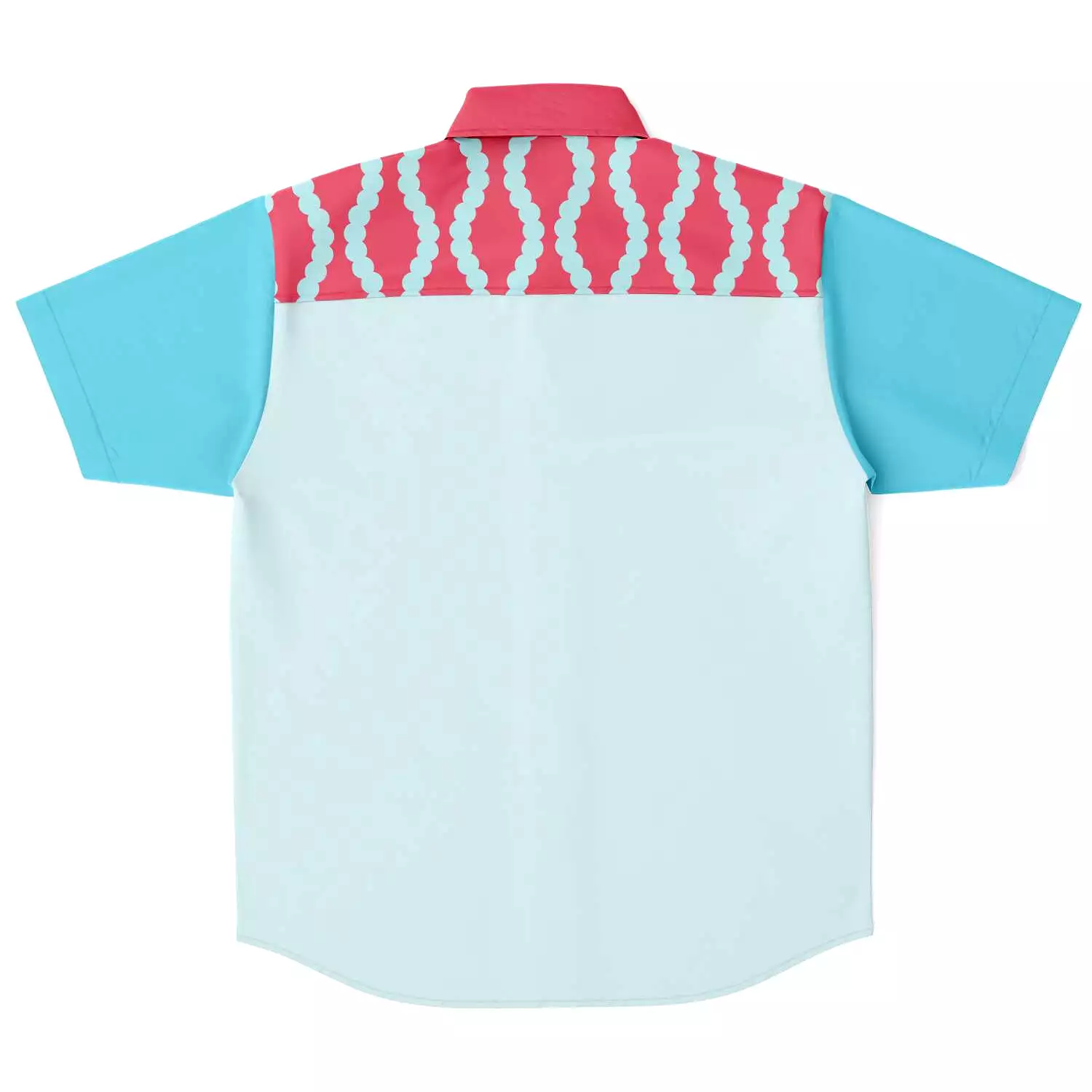 Polka Print Short Sleeve Button Up Shirt