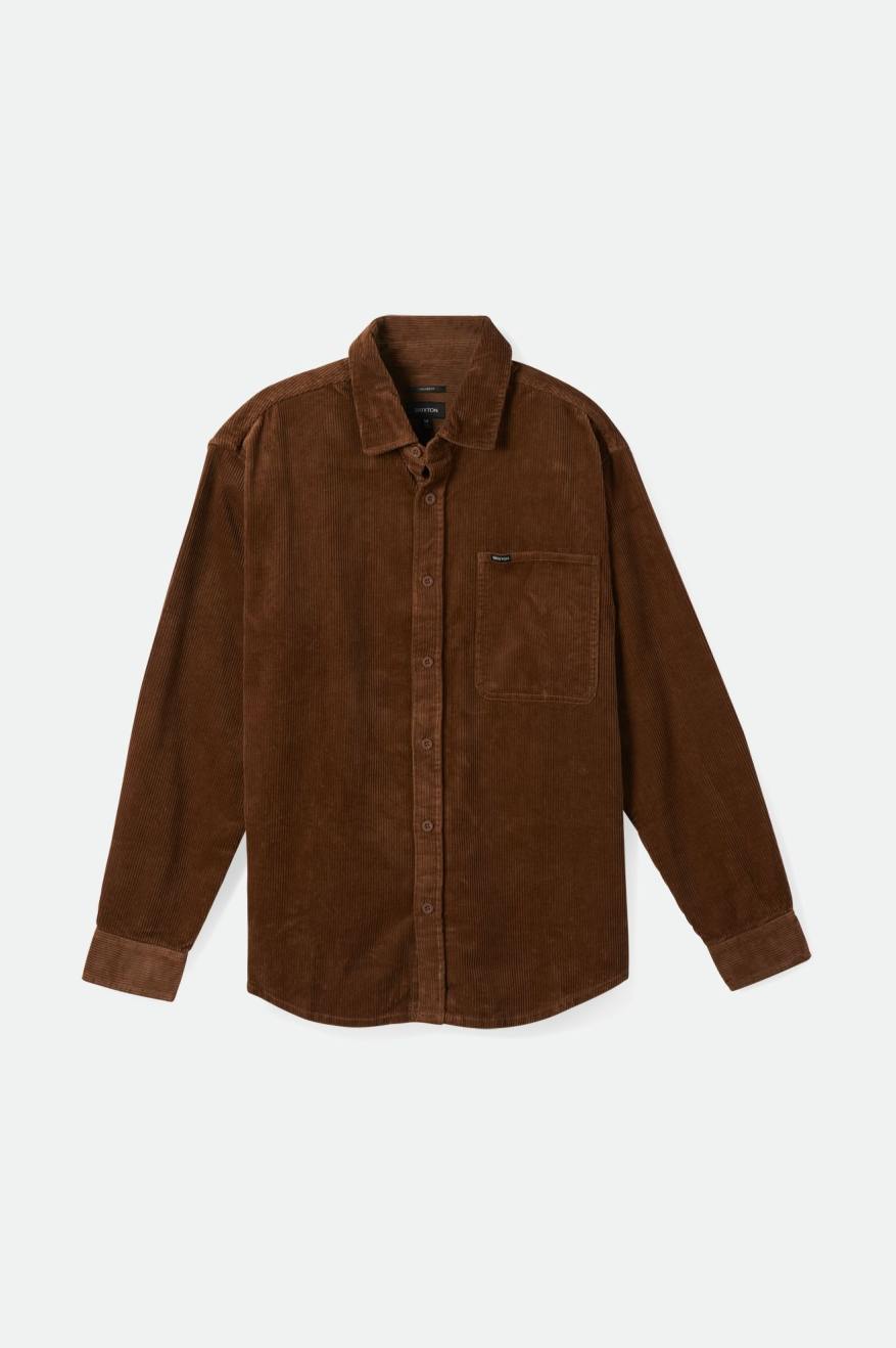 Porter L/S Overshirt in Bison Corduroy