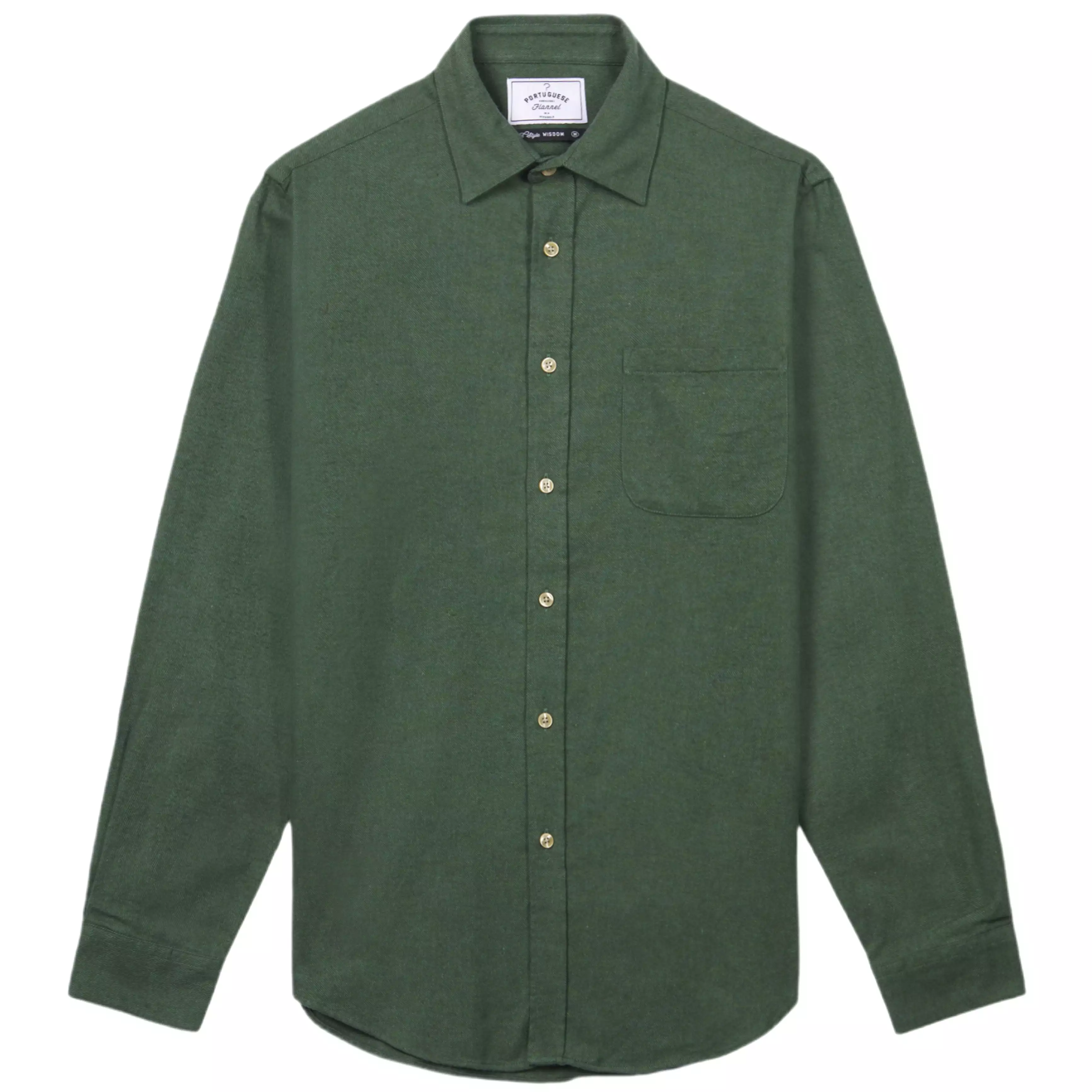 Portuguese Flannel Moss Green Shirt