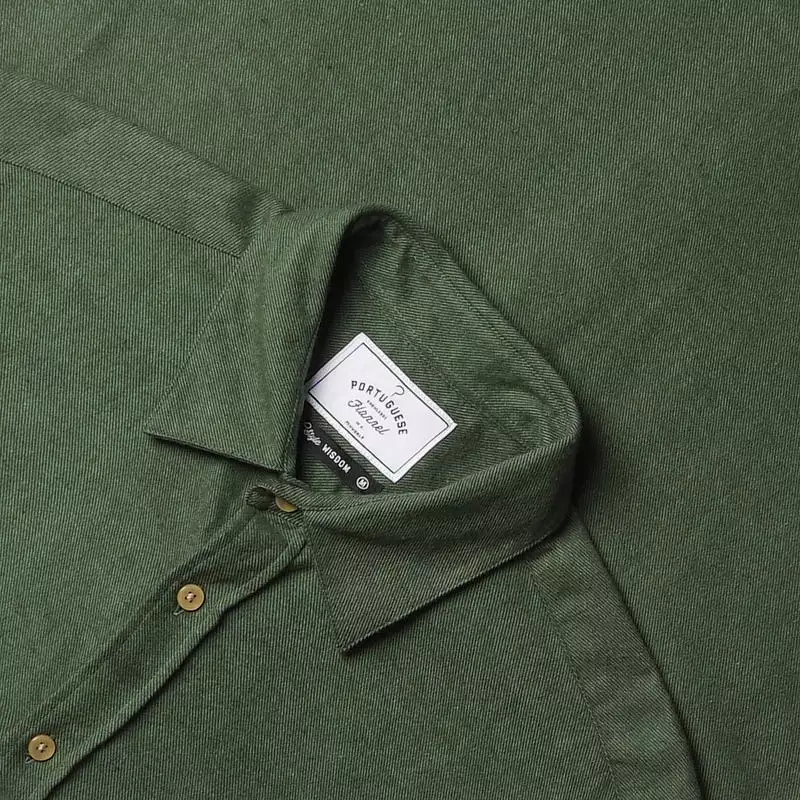 Portuguese Flannel Moss Green Shirt