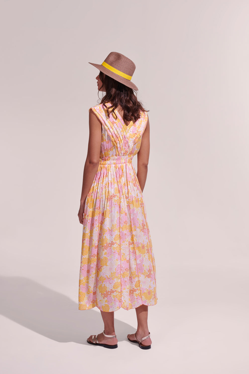 Poupette St. Barth - Long Dress Agnes - Yellow Flower Mix - Shop Now.