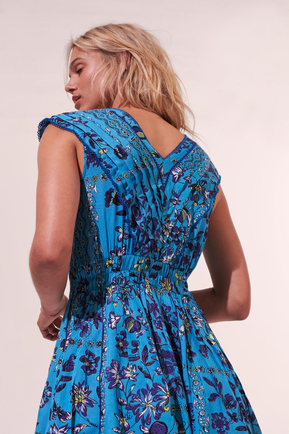 Poupette St. Barth Mini Dress Agnes Sky Botanique - Buy Online Now