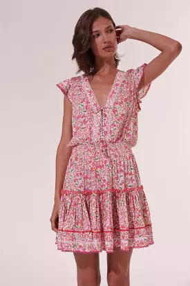 Poupette St. Barth Pink Mini Jonquille Dress