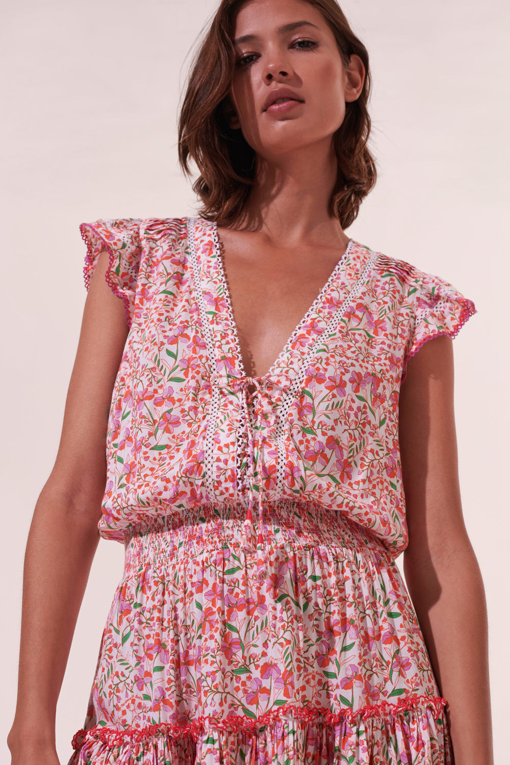 Poupette St. Barth Pink Mini Jonquille Dress