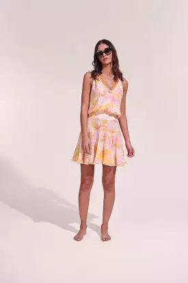 Poupette St. Barth - Yellow Flower Mix Mini Dress - Agathe