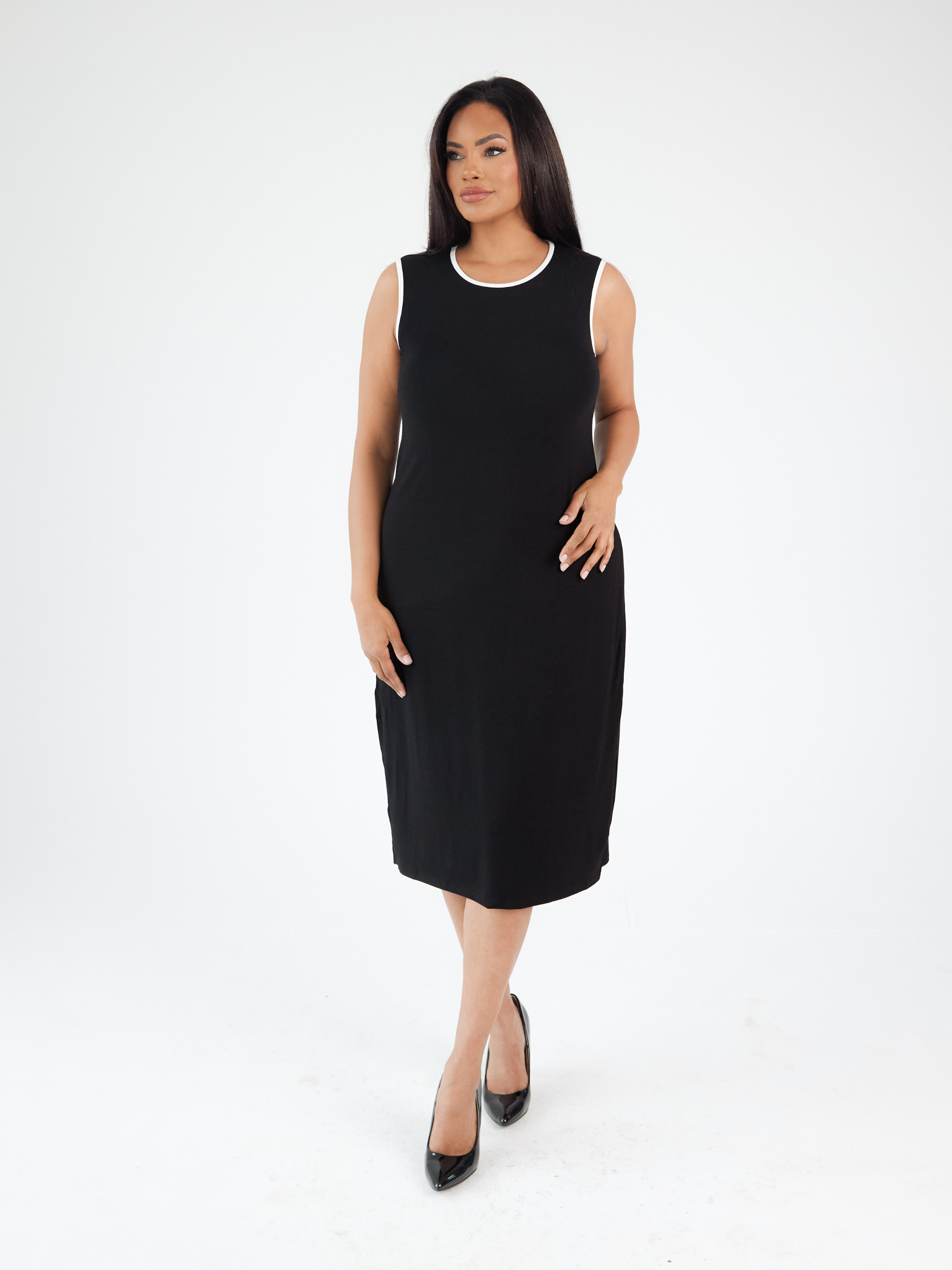 Relaxed High Neck Mid-Length Brami Dress