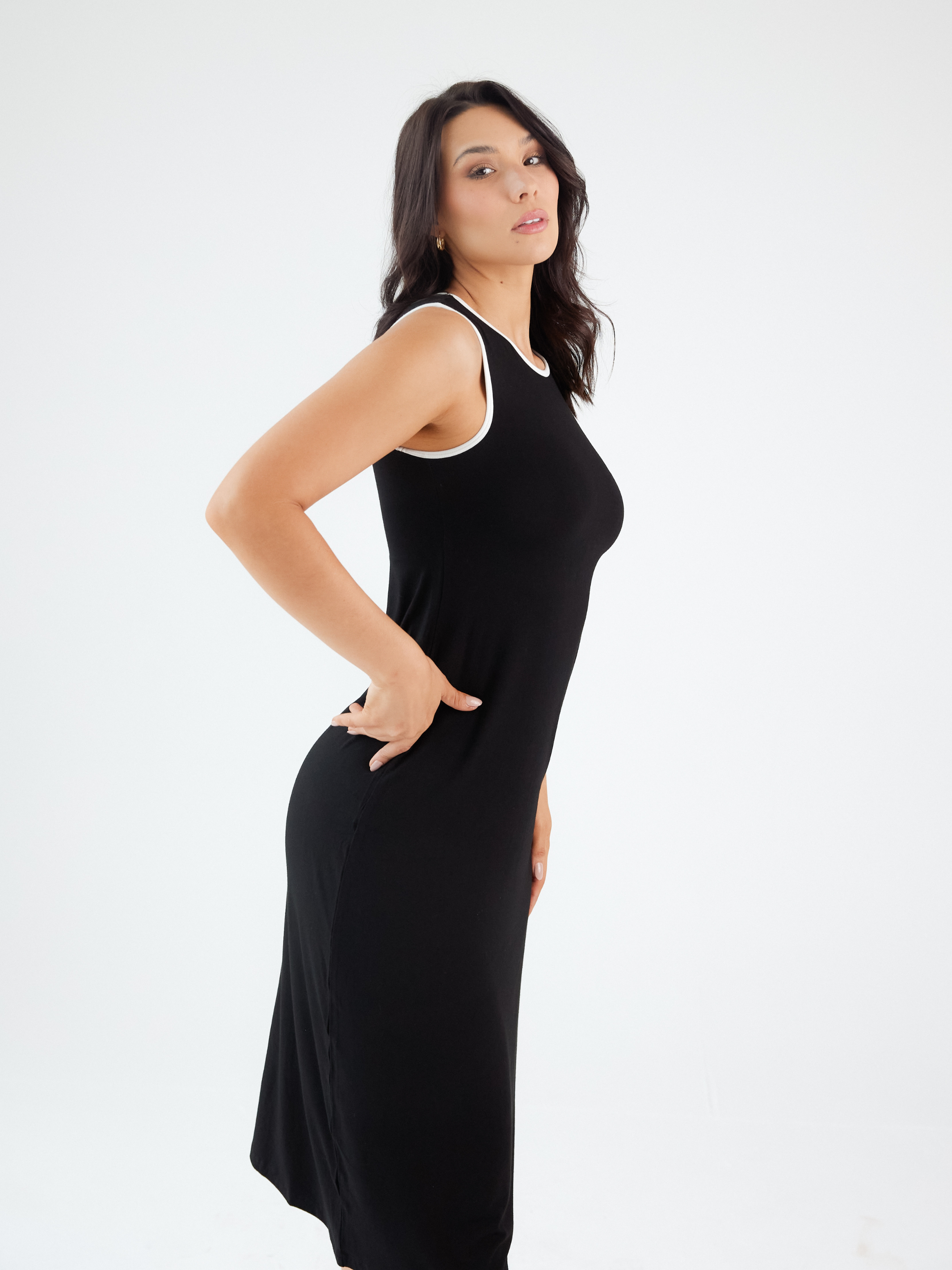 Relaxed High Neck Mid-Length Brami Dress