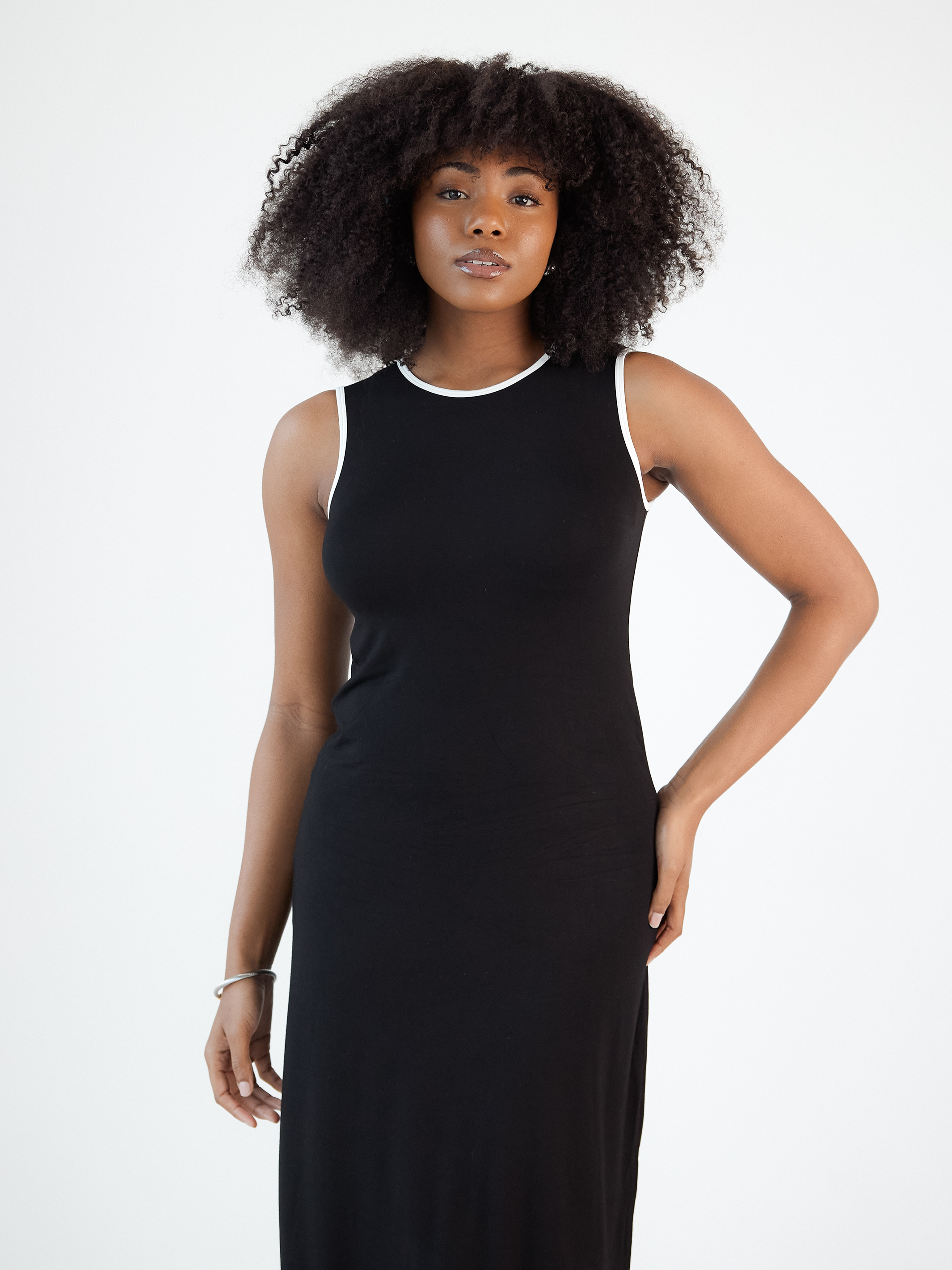 Relaxed High Neck Mid-Length Brami Dress