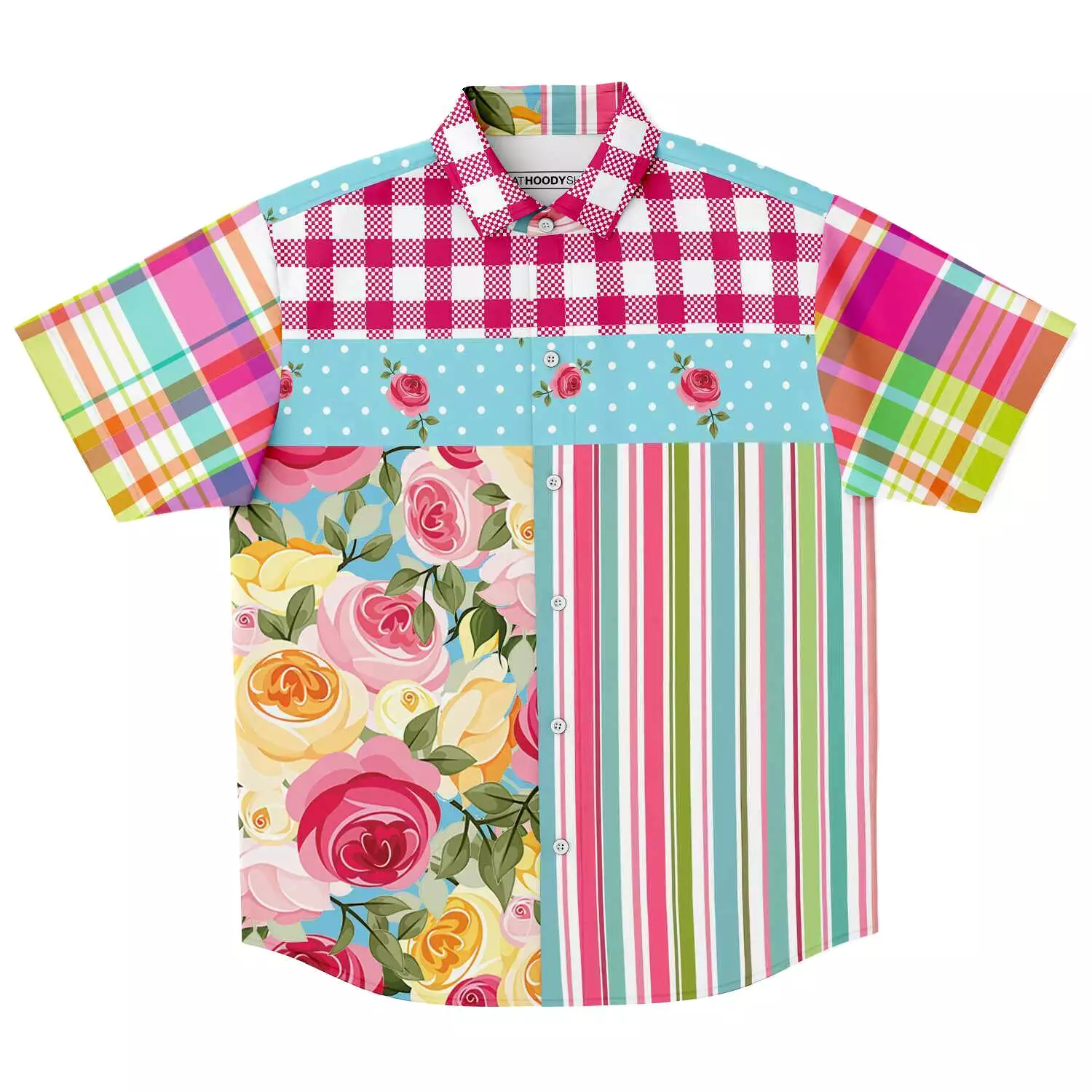 Rose Parade Short Sleeve Button Down Shirt