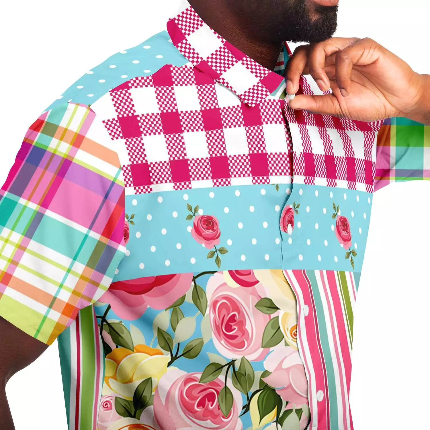 Rose Parade Short Sleeve Button Down Shirt