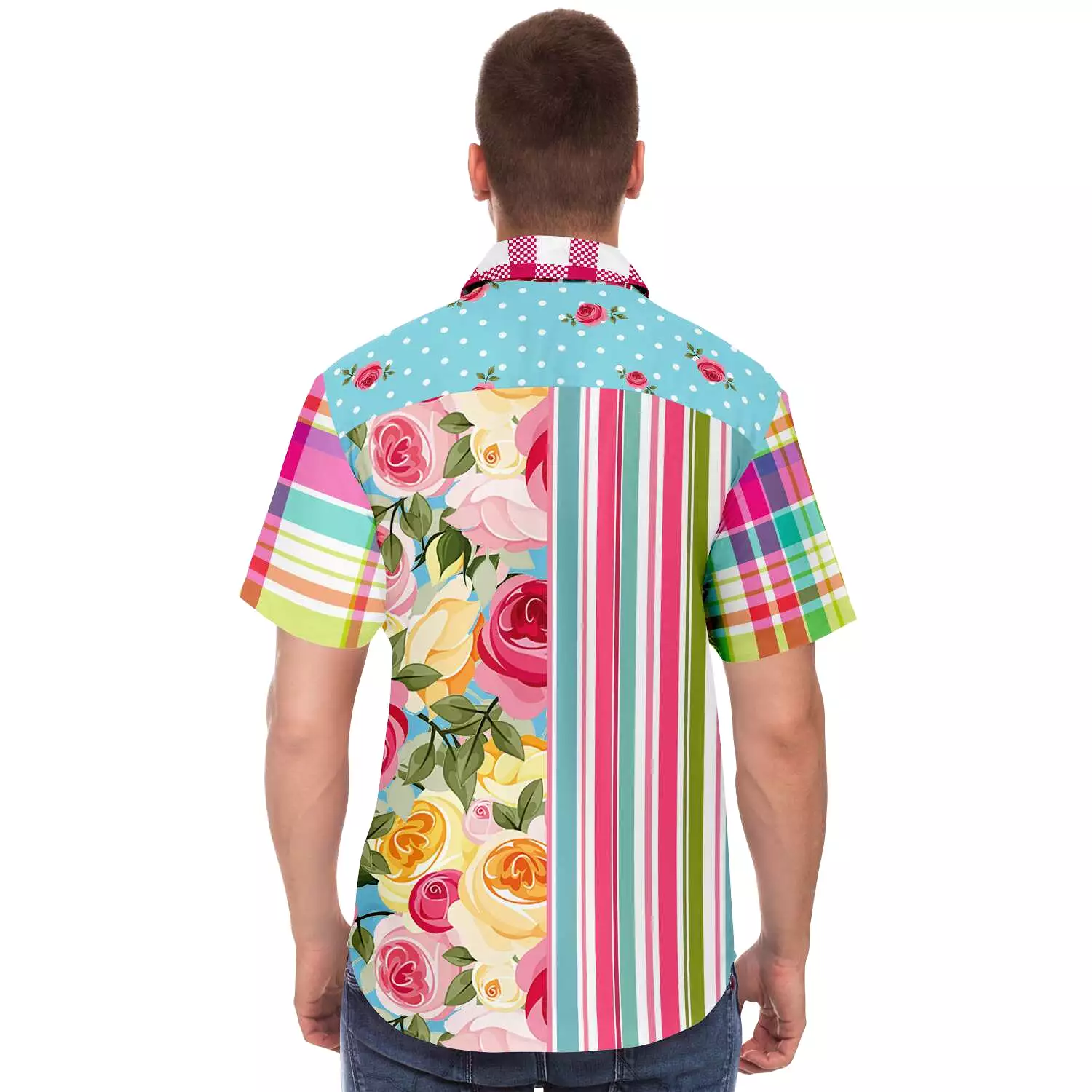 Rose Parade Short Sleeve Button Down Shirt