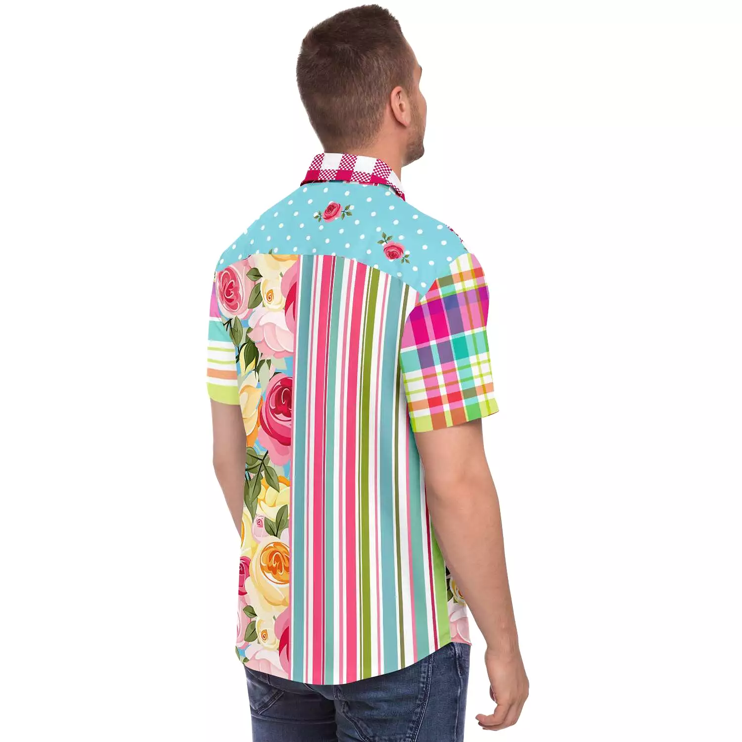 Rose Parade Short Sleeve Button Down Shirt