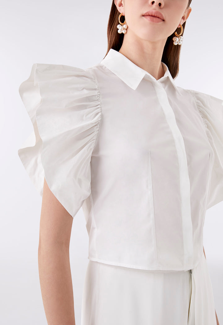 Ruffled Button Down Blouse