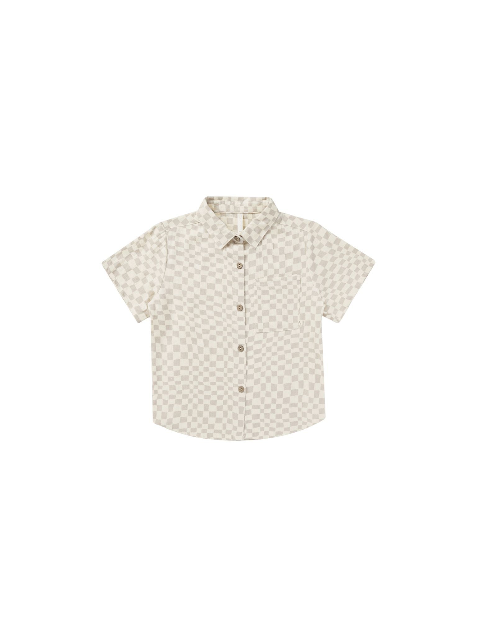 Rylee & Cru Dove Print Collared Short Sleeve Shirt