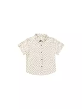 Rylee & Cru Dove Print Collared Short Sleeve Shirt