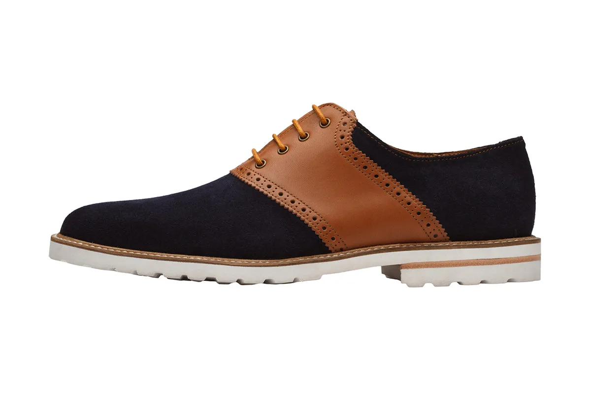 SADDLE OXFORD with brogue punch–NS