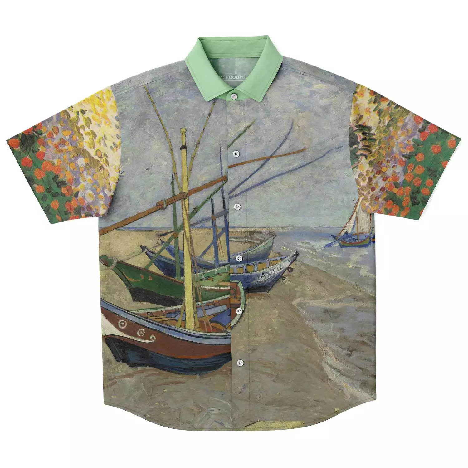 Sailing Short Sleeve Button Down Shirt