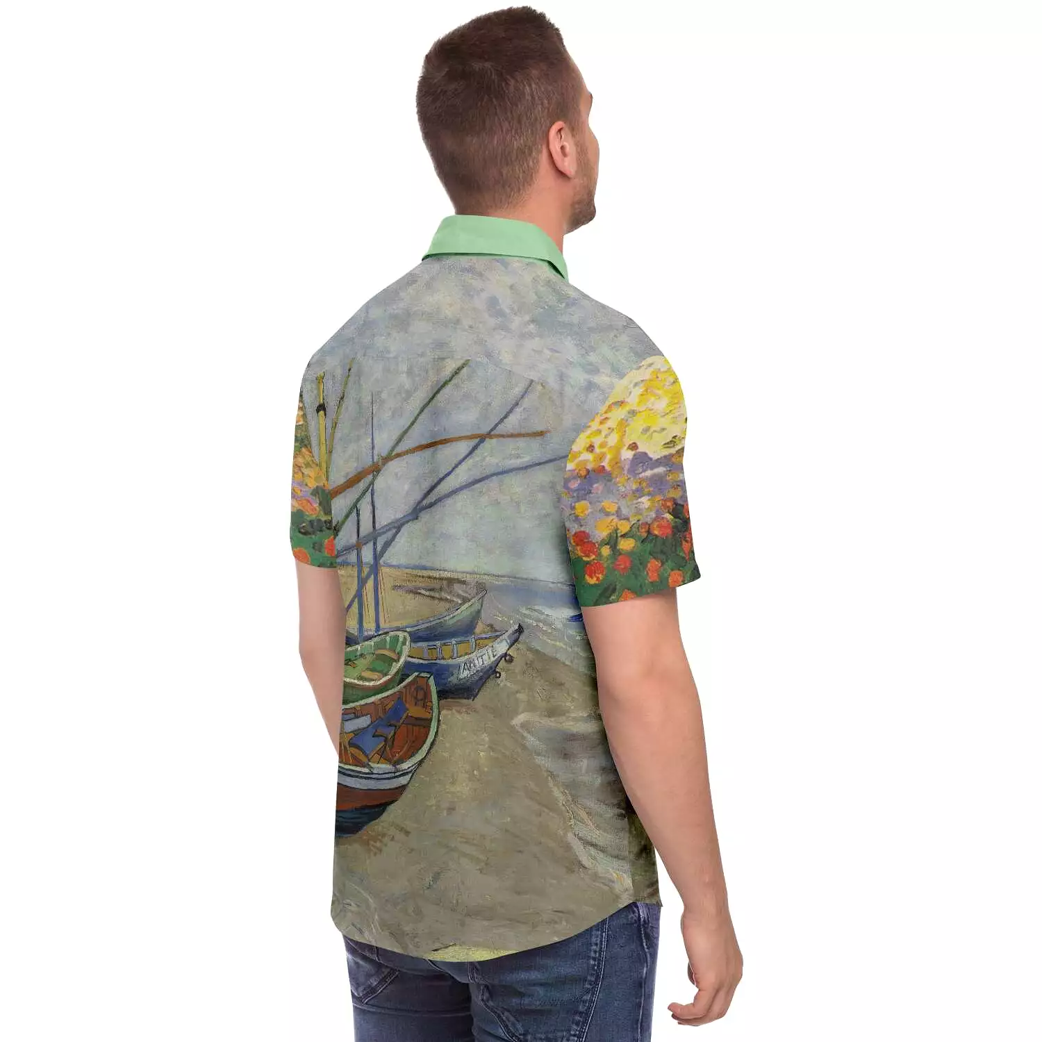 Sailing Short Sleeve Button Down Shirt