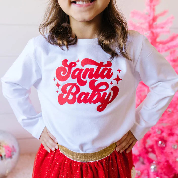 Santa Baby Christmas Long Sleeve Shirt - Sweet Wink