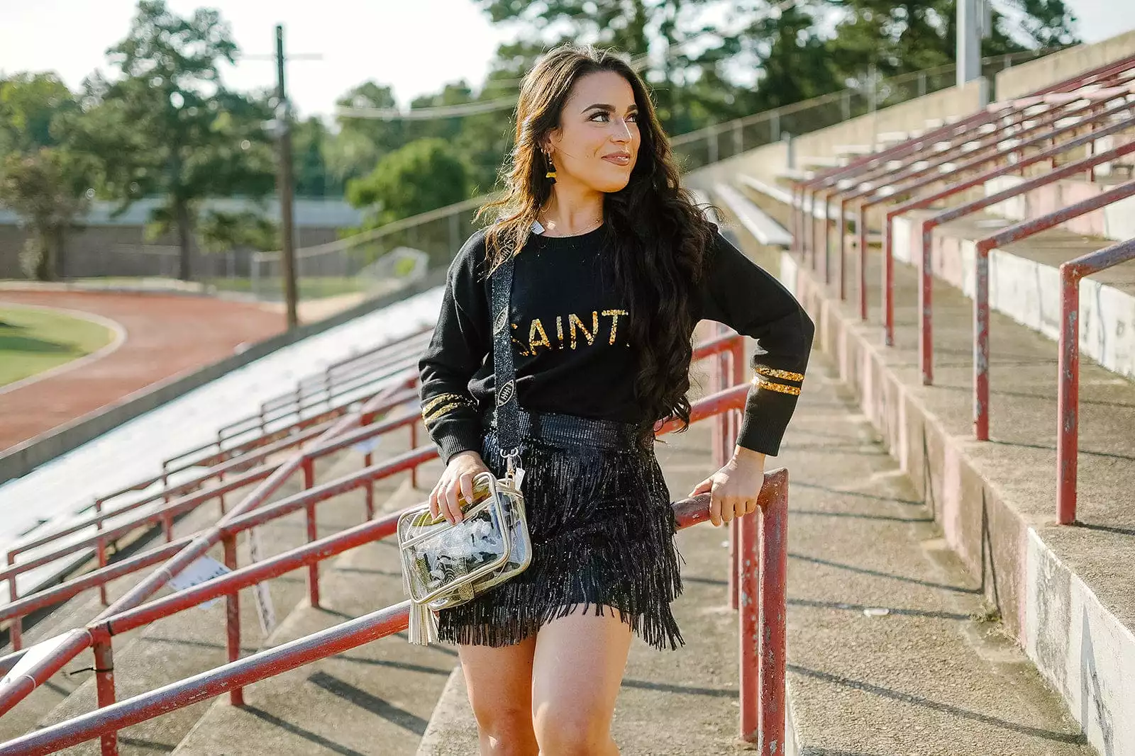 Sequin Fringe Mini Skirt