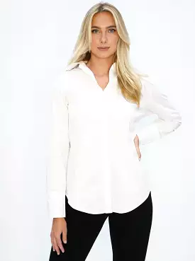 Stretch Cotton Classic Tailored White Shirt - The Reade | Organic Cotton