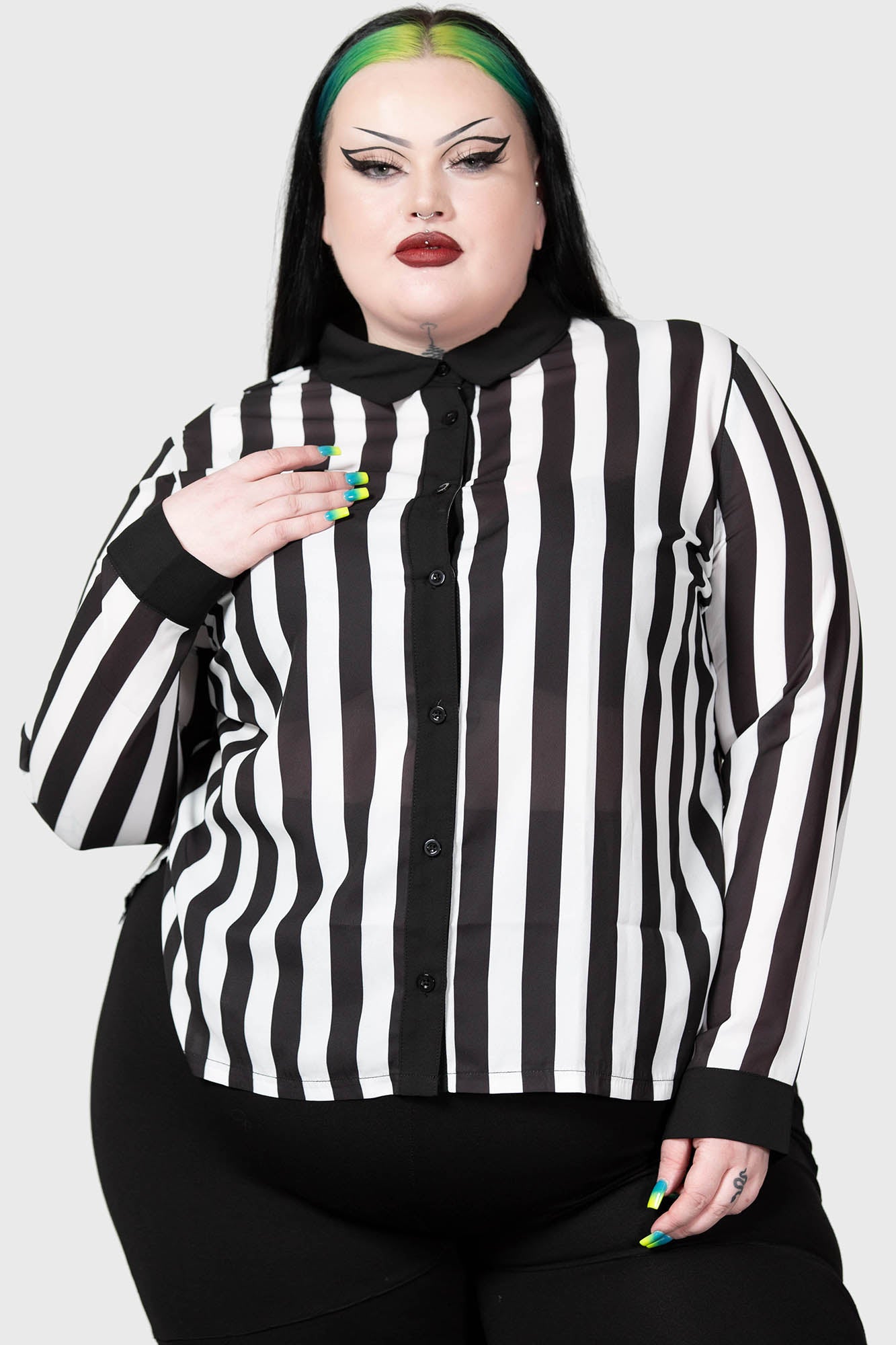 Striped Plus Size Shirt