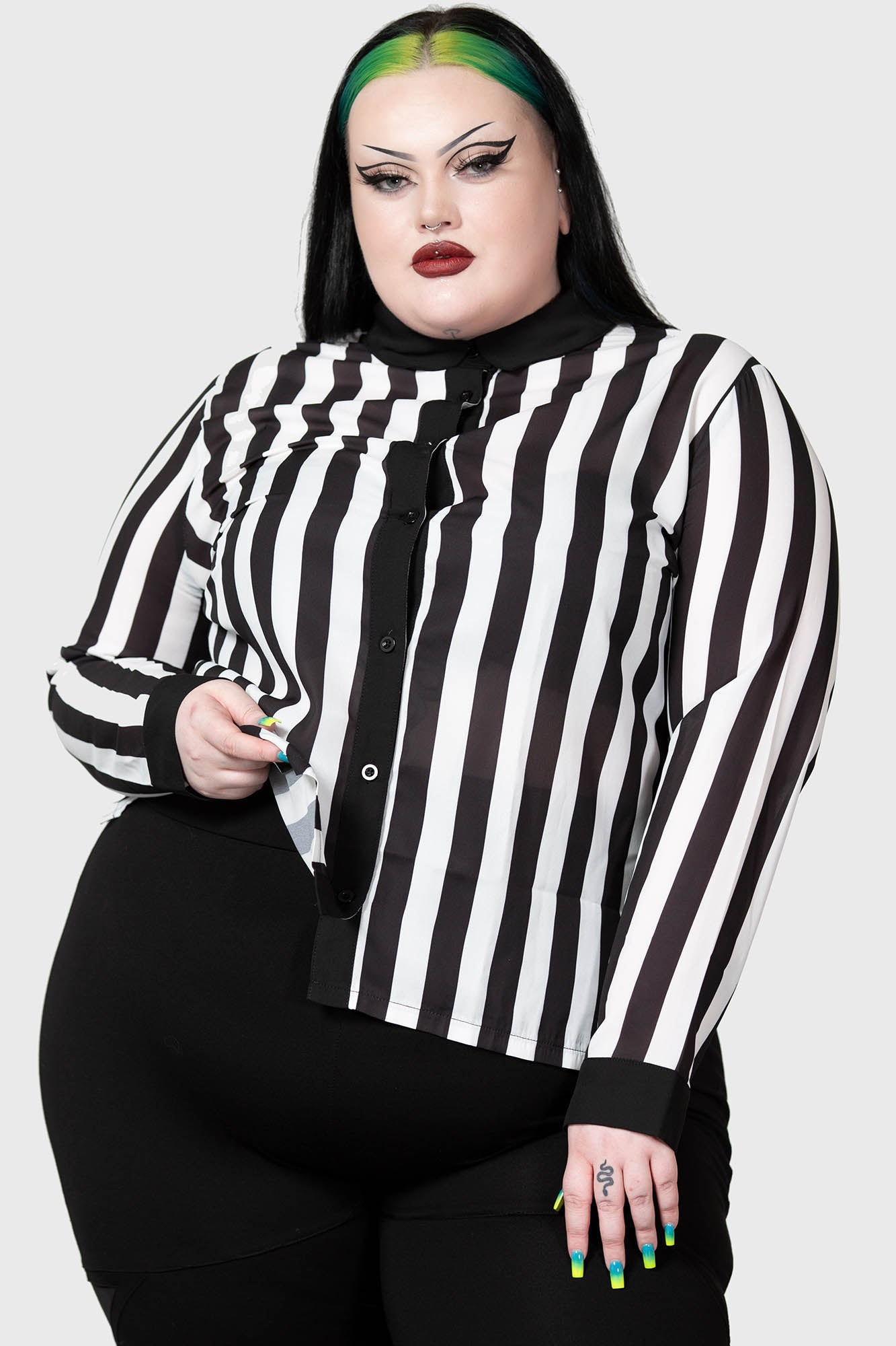 Striped Plus Size Shirt