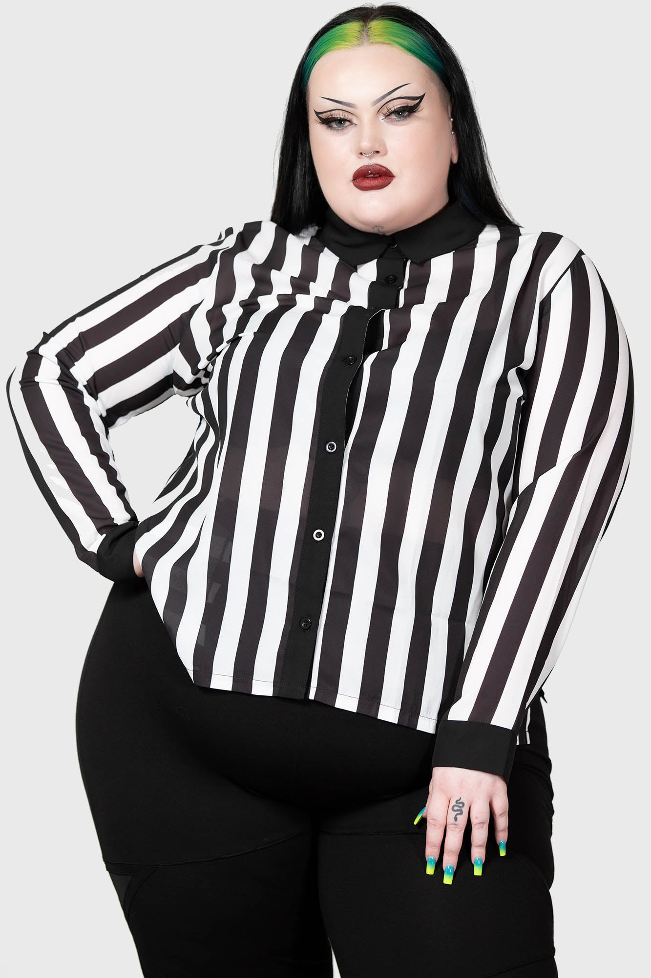 Striped Plus Size Shirt