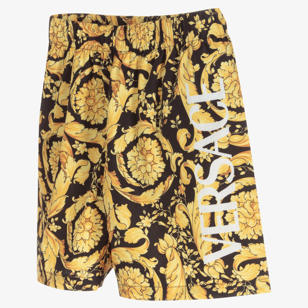 Swim Shorts - Black and Gold