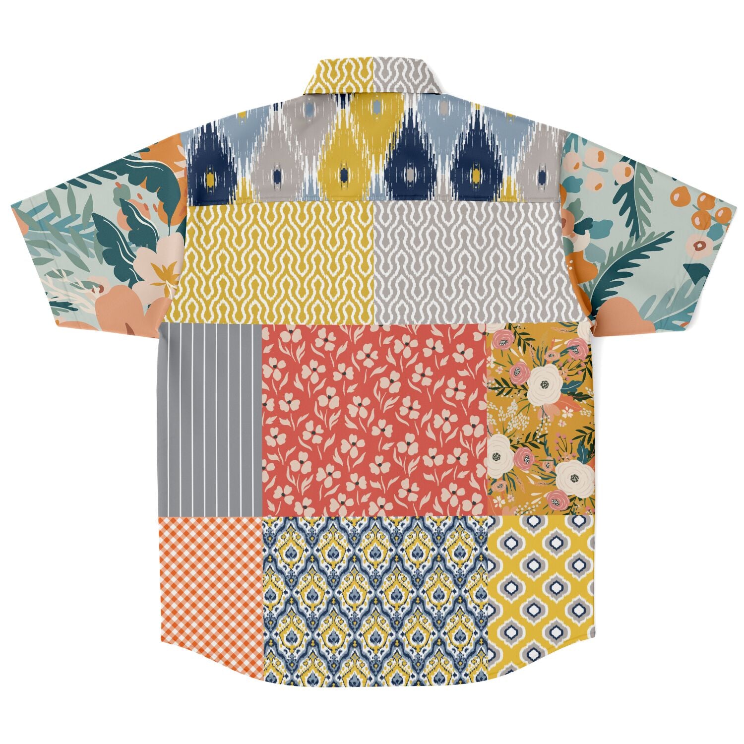 Tallulah Bankhead Ikat Patchwork Shirt