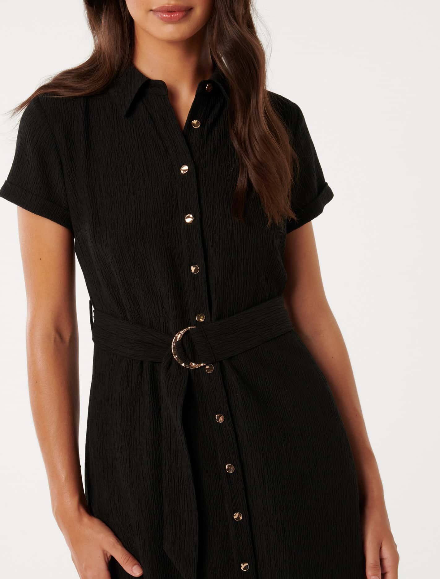 Textured Shirt Dress