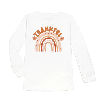 Thankful Retro Rainbow Thanksgiving Long Sleeve Shirt - Sweet Wink