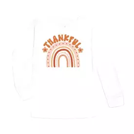 Thankful Retro Rainbow Thanksgiving Long Sleeve Shirt - Sweet Wink