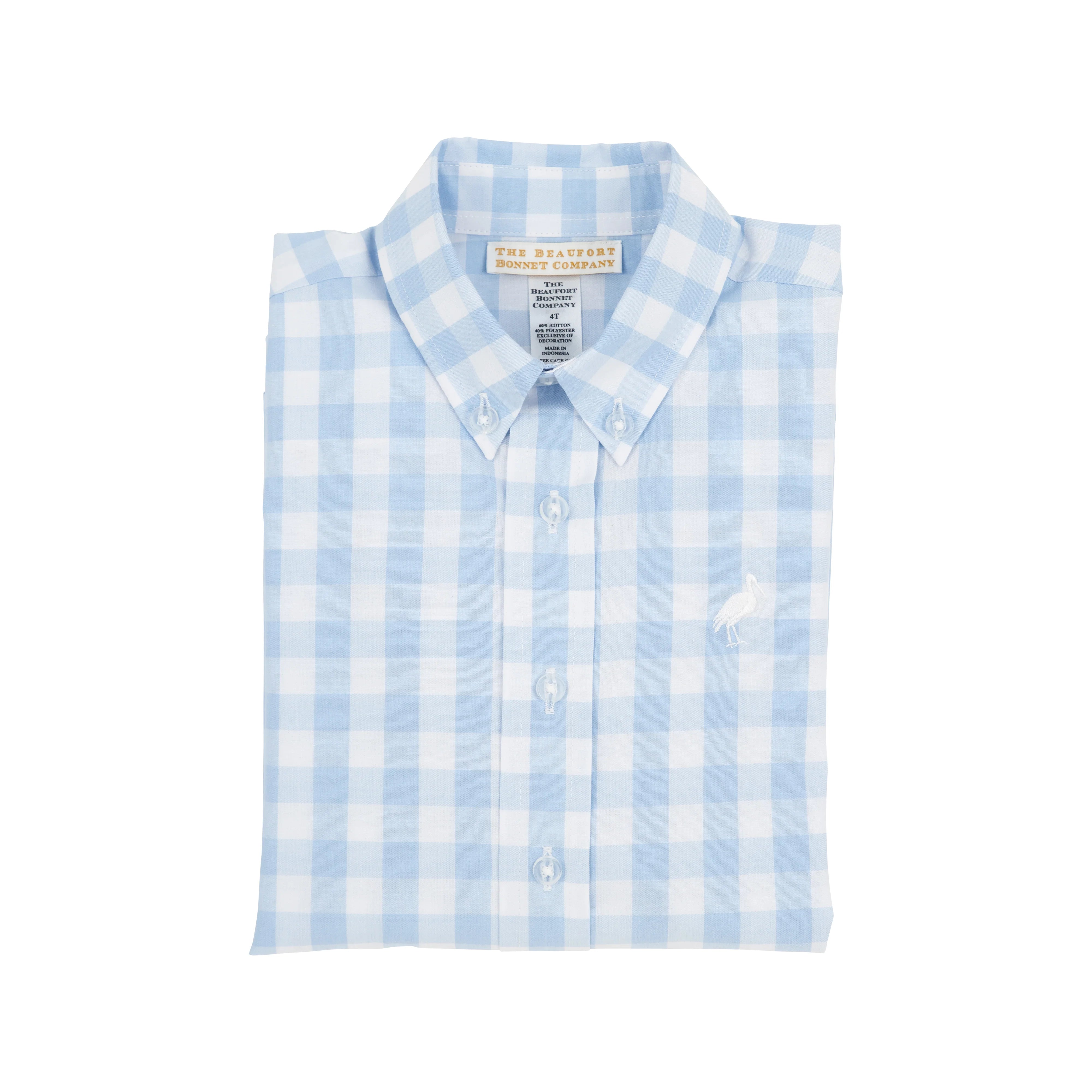 The Beaufort Bonnet Company - Beale Street Blue Check Dean's List Dress Shirt