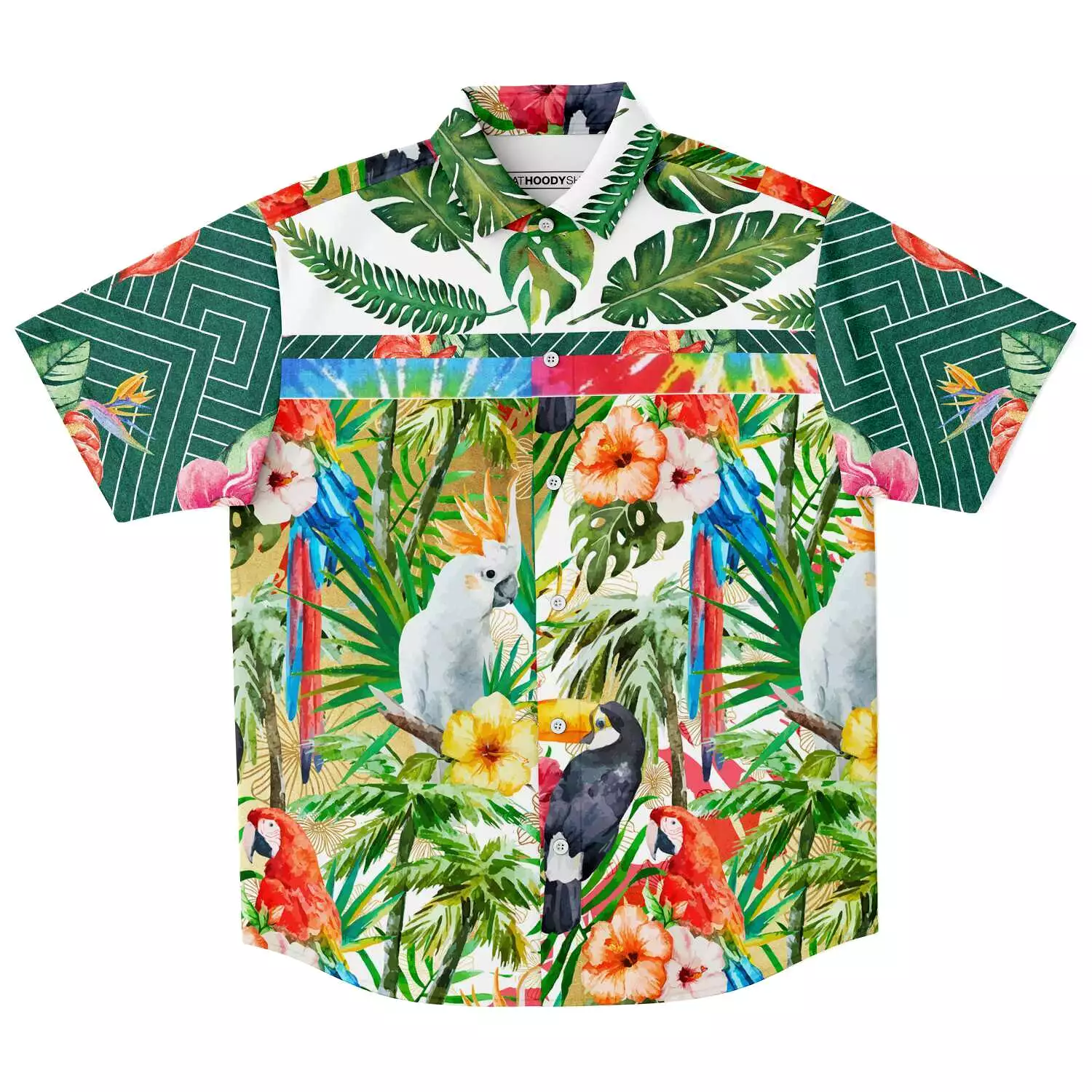 Tropical Print Short Sleeve Shirt