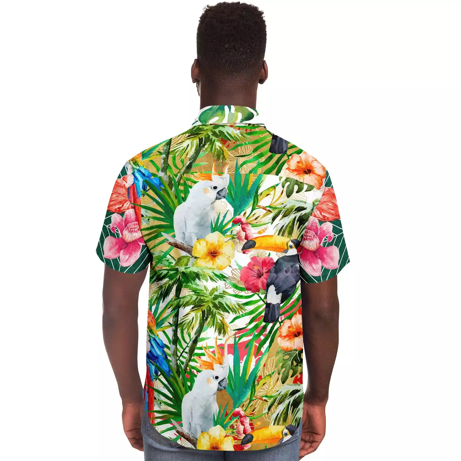 Tropical Print Short Sleeve Shirt